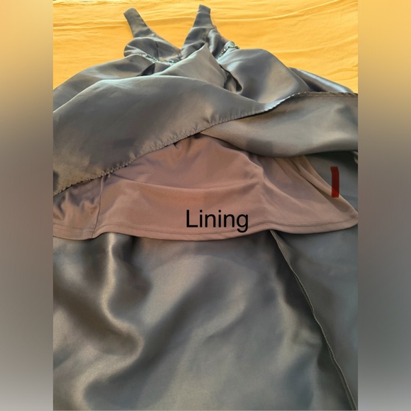 Elegant Moonlight Dance Navy Blue Beaded High-Low Maxi Dress-Used once-Great Con - Picture 10 of 15